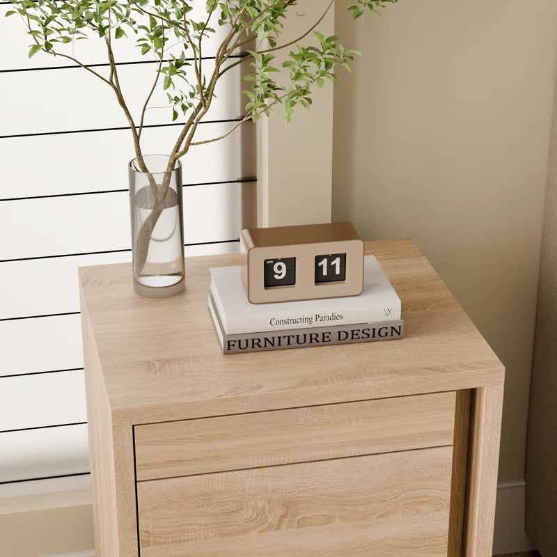 Lockable Smart Nightstand with Gun Cabinet