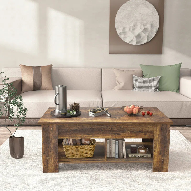 Sparta Black Lift Top Extendable Coffee Table with Storage