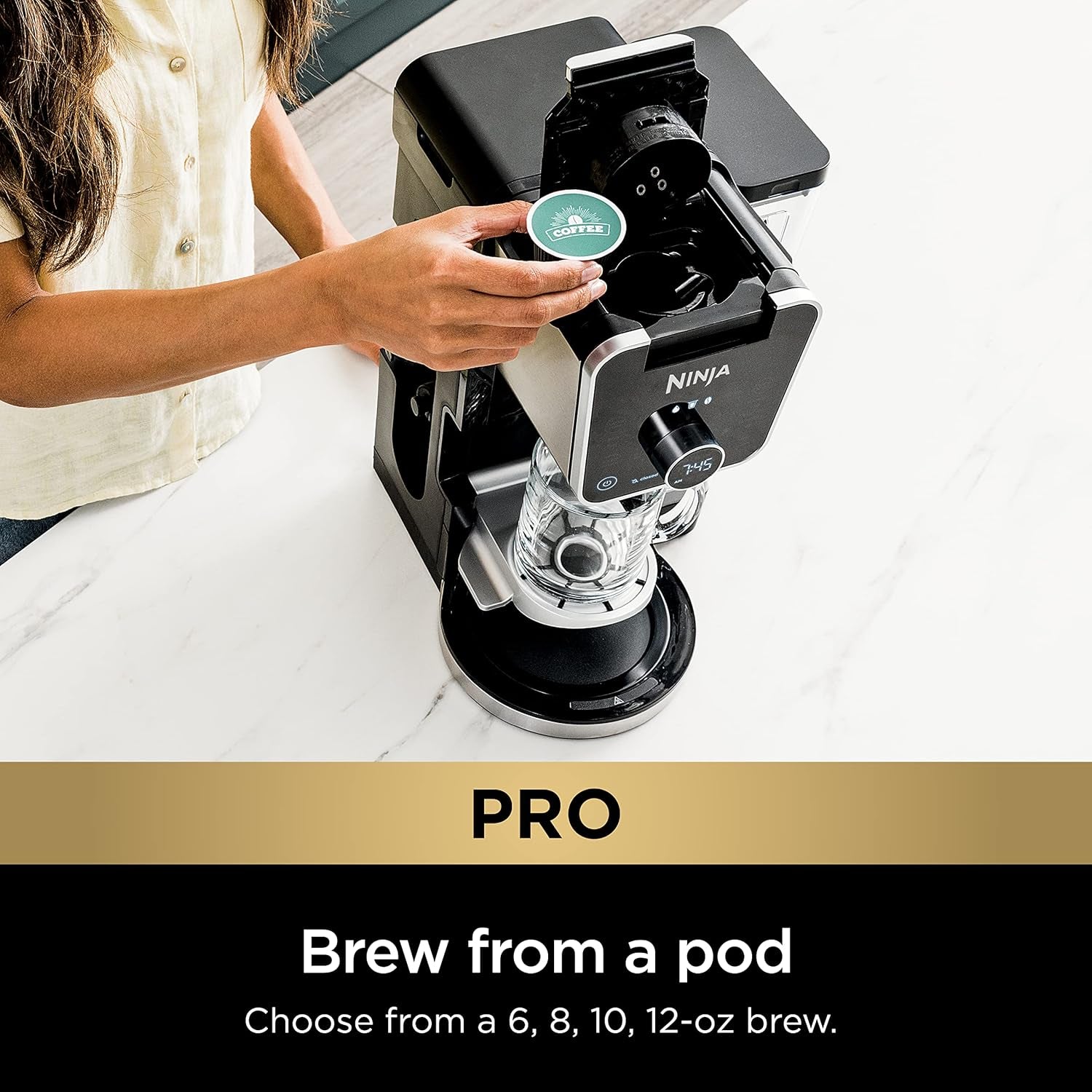 Hot and Iced Coffee Maker, Single Serve Coffee Maker and Drip Coffee Machine, Dualbrew Pro Specialty 12-Cup with K-Cup Combo, Includes Permanent Filter, CFP307