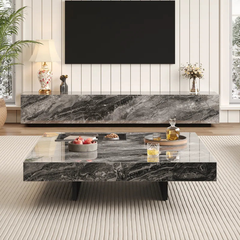 Briamarie 39.37'' Square Sintered Stone Coffee Table