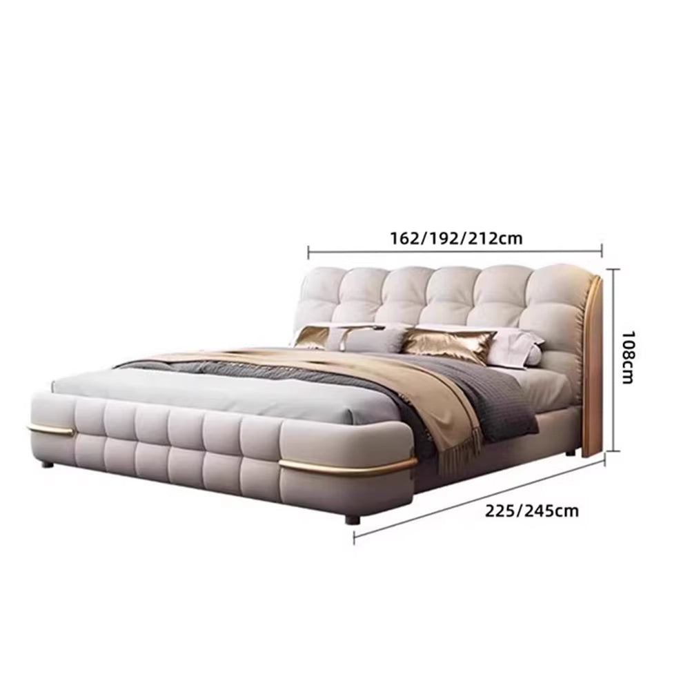 Aesthetic Luxury Unique Bed Queen Elastic Bedroom Double Bed Sleeping 180X200 Camas De Matrimonio Dormitorio Home Decoration