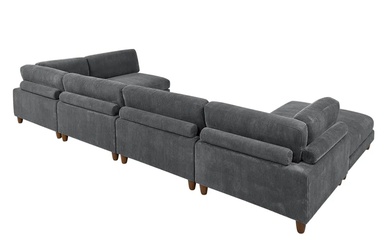 Espinosa 6 - Piece Corduroy Sectional