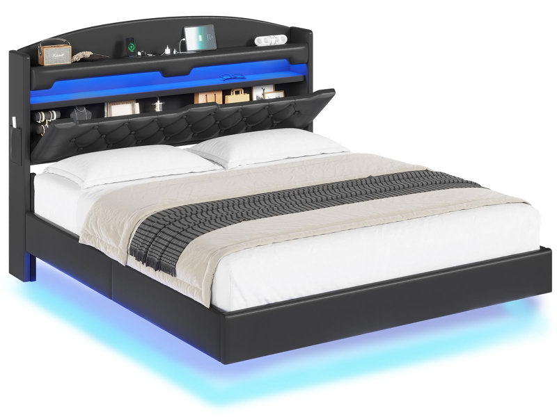 Mickail Modern Upholstered Bed with Storage Drawers – Stylish, Space-Saving Elegance for Your Bedroom