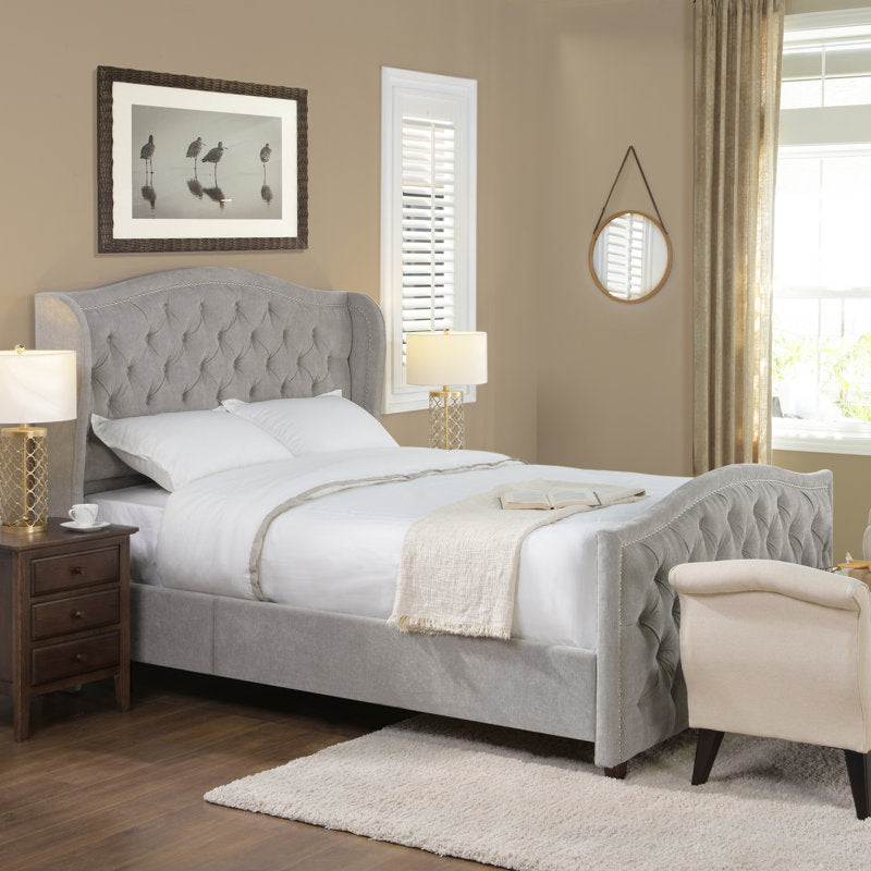 Coleman Upholstered Wingback Bed