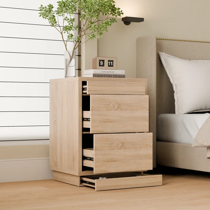 Lockable Smart Nightstand with Gun Cabinet