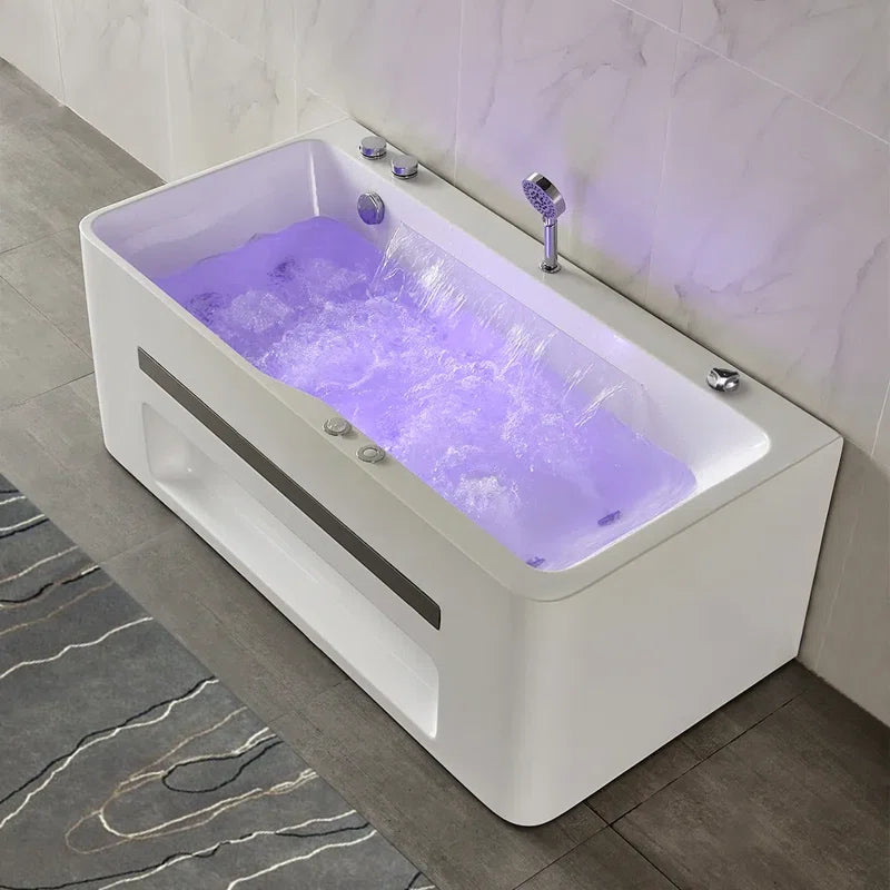 59.06'' X 29.9'' Freestanding Whirlpool Acrylic Bathtub