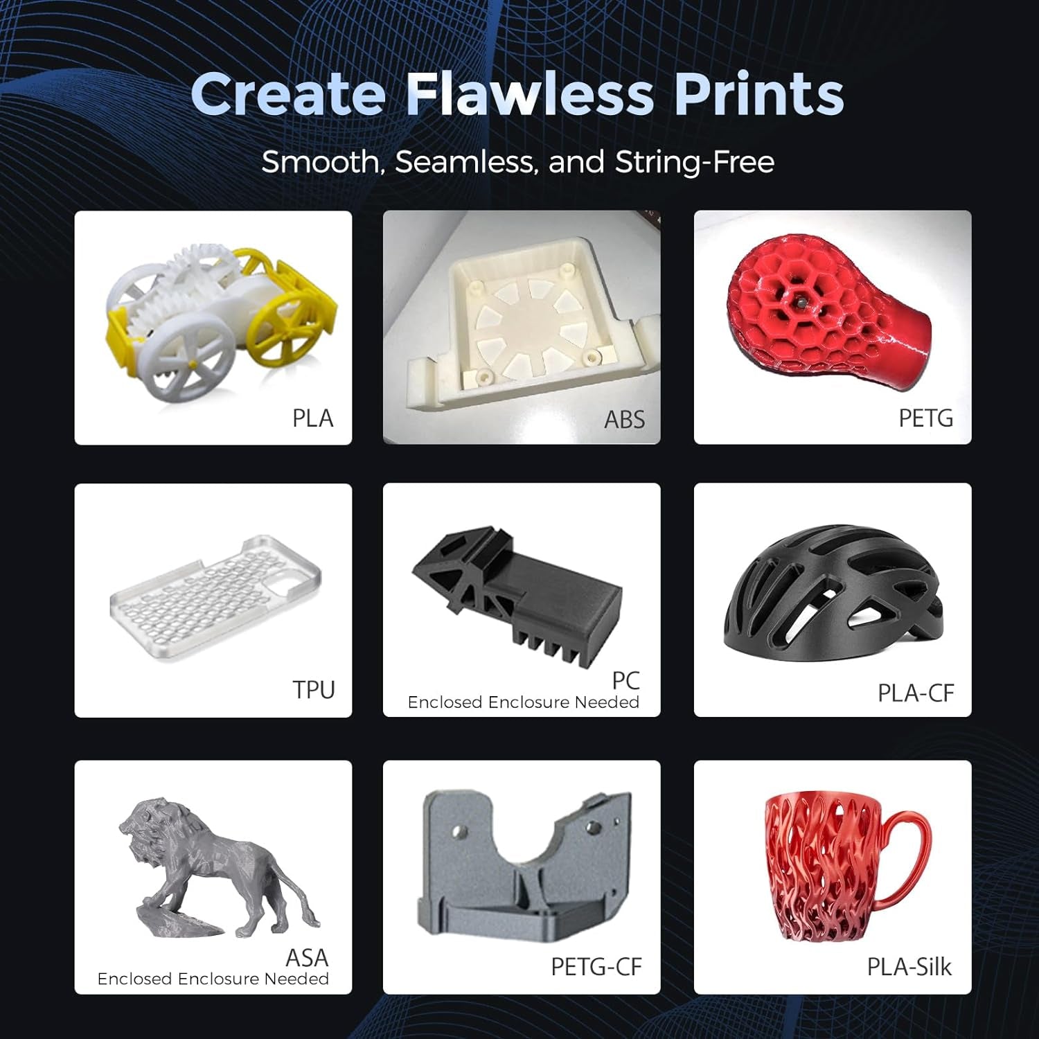 Adventurer 5M 3D Printer with Fully Auto Leveling, Max 600Mm/S High Speed Printing, 280°C Direct Extruder with 3S Detachable Nozzle, Core XY All Metal Structure, Print Size 220X220X220Mm