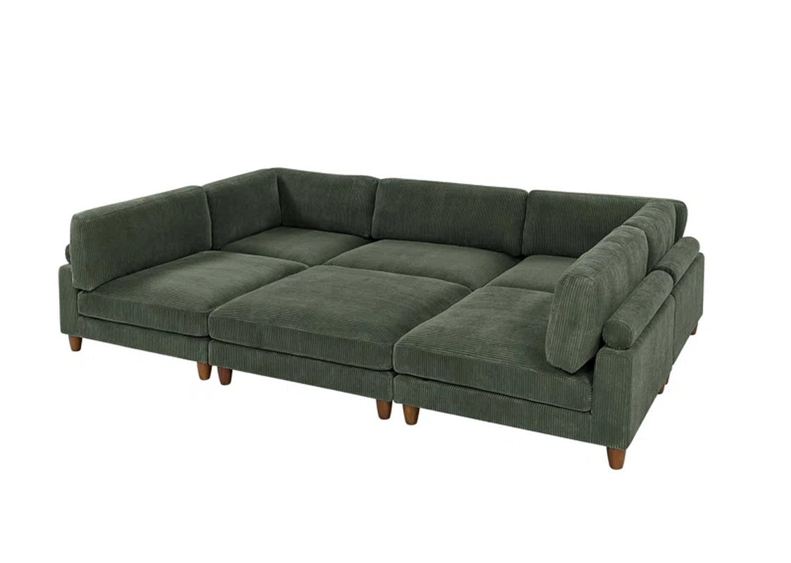 Espinosa 6 - Piece Corduroy Sectional