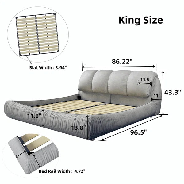 Kierran Upholstered Platform Bed – Luxurious Comfort and Modern Elegance for Your Dream Bedroom
