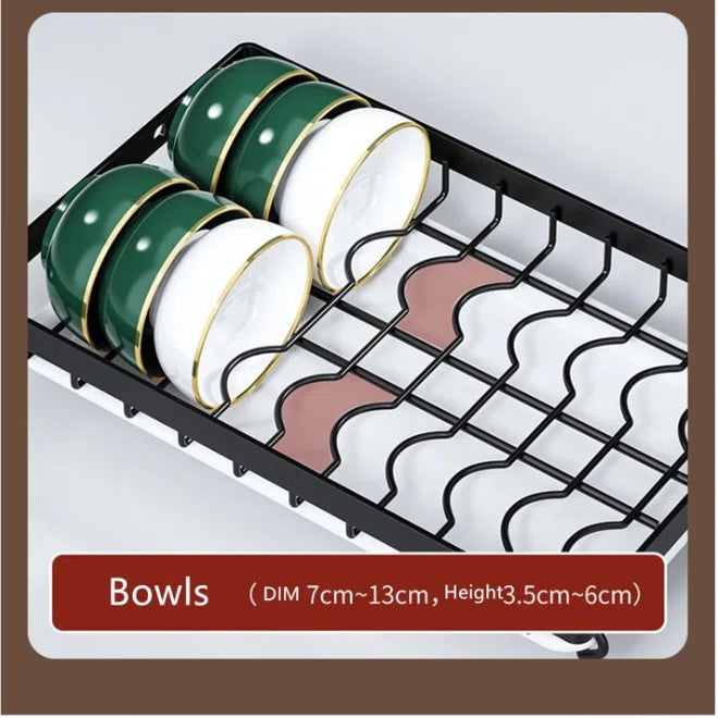 3-Tier XL Metal Dish Drying Rack (20.9” Wide) — Space-Saving Countertop Organizer with Removable Trays, Rust-Resistant Black Steel