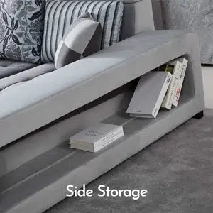 Luxurious Ashleigh-Jo 142" Wide Microfiber Corner Sectional with Recliner and Ottoman - Modern Comfort for Large Spaces