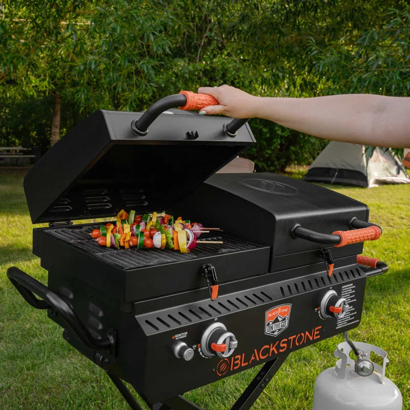 17" On-The-Go Tailgater Grill & Griddle Combo