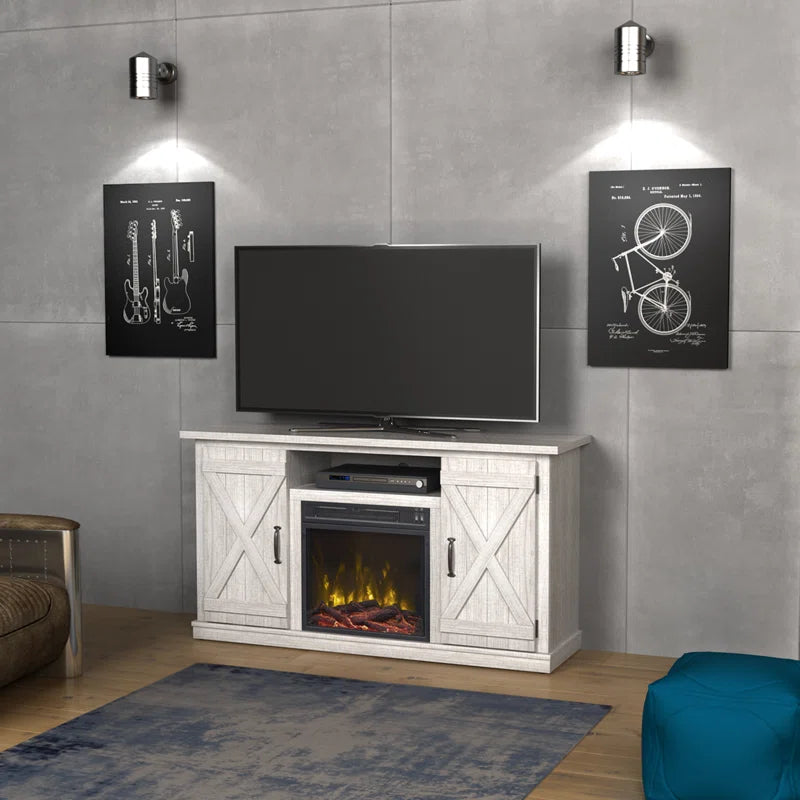 Lorraine TV Stand for Tvs up to 55" with Electric Fireplace Included