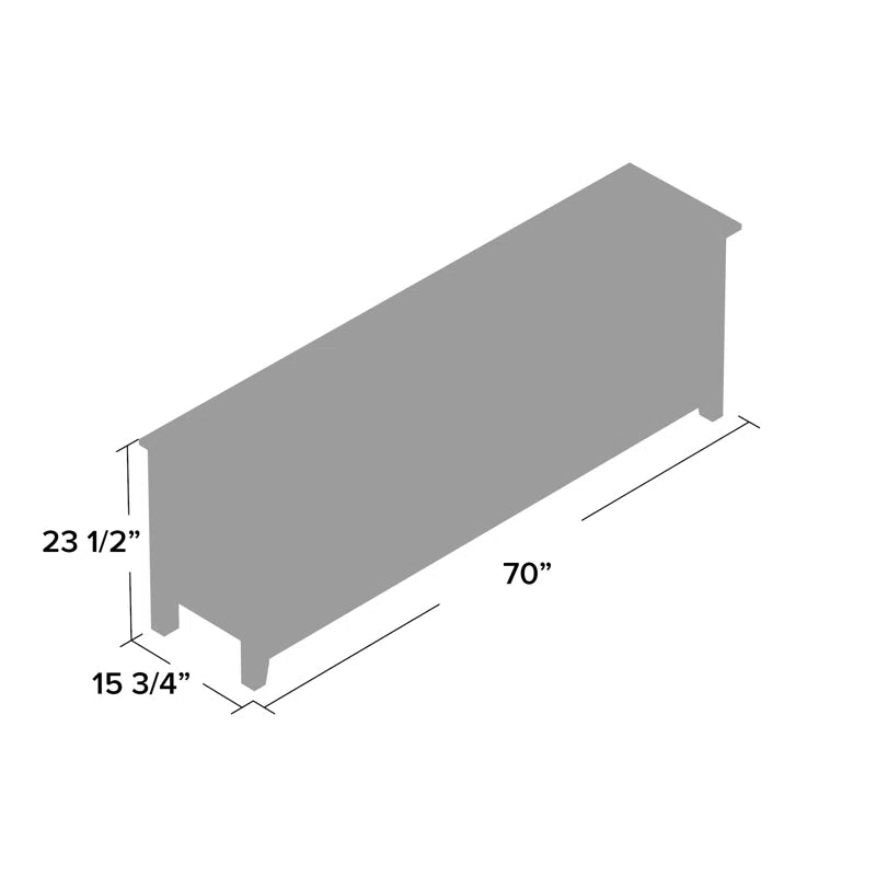 Kneeland 70" Open Storage TV Stand with Electric Fireplace