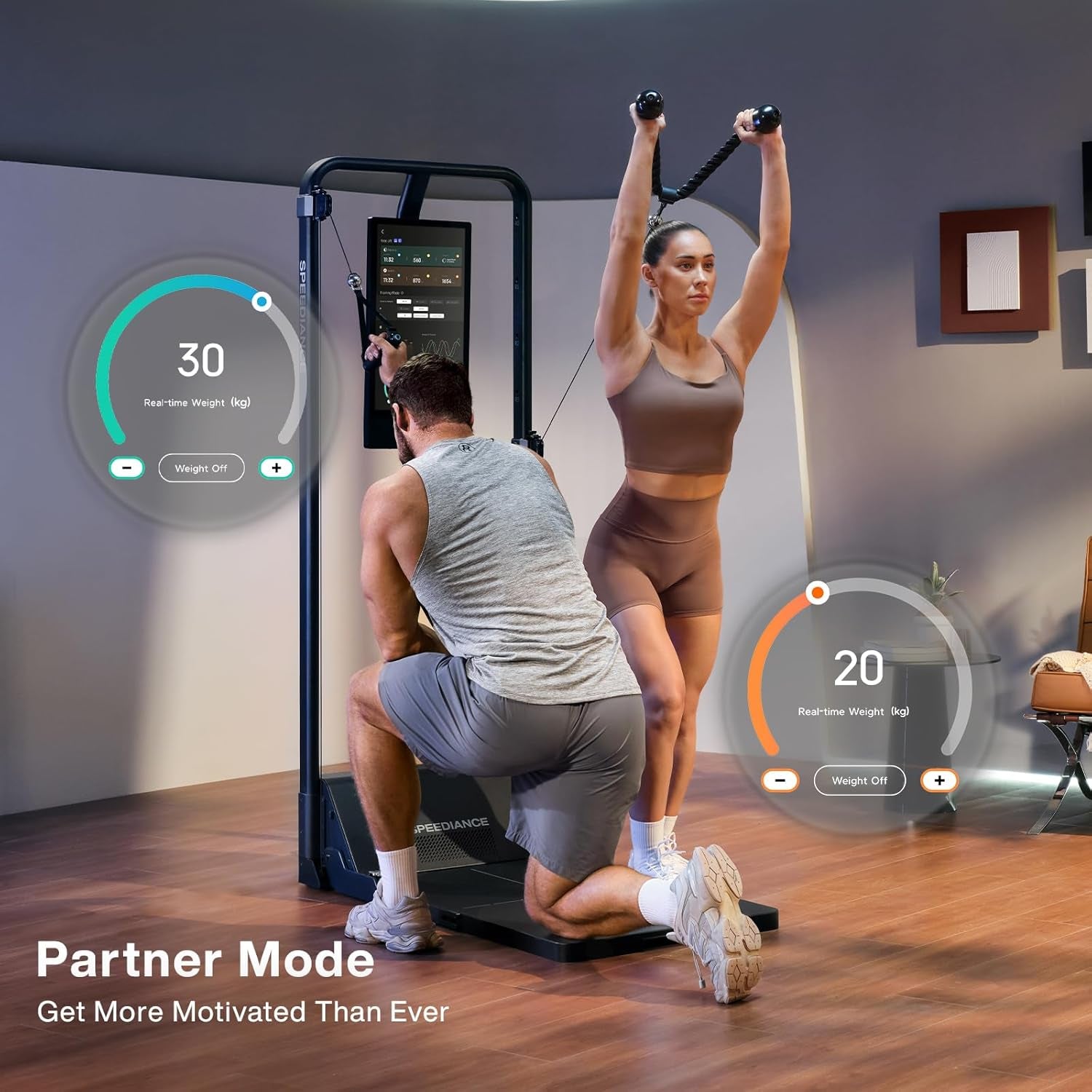 Home Gym, Smart Ai-Powered Multi-Functional Smith Machine for Full Body Strength Training, All-In-One Gym Equipment, Digital Weight System, Workout Station, Squat Rack, Gym Monster 2