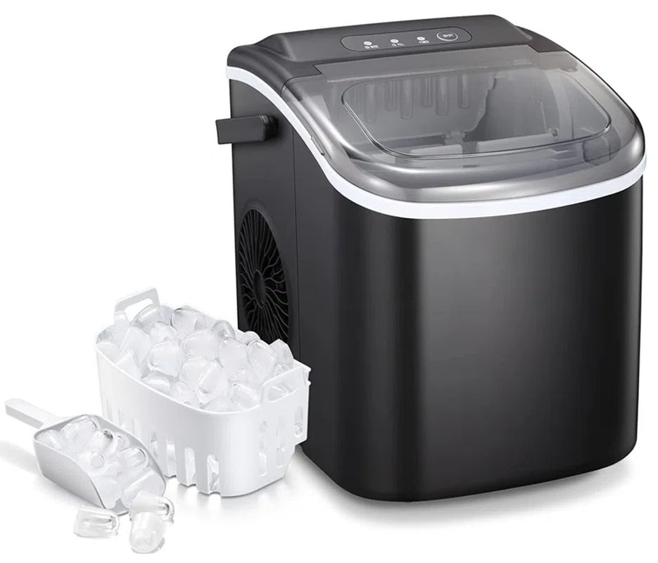 26 lb. Daily Production Bullet Ice Maker | Compact Countertop Ice Machine with Self-Cleaning & Quick Ice Production | Perfect for Home, Parties, & RVs