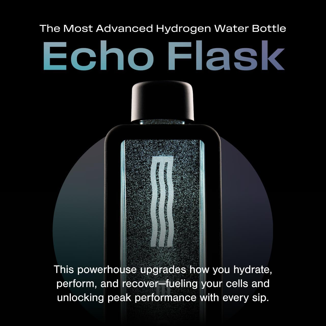 Echo Flask Hydrogen Water Bottle - Active Hydration Solution with Water Intake Tracking & LCD Touch Screen - Compact & Convenient - Transparent Hydrogen Flask - 12 Oz