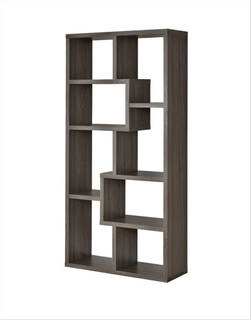 Tello 10-Shelf Geometric Bookcase