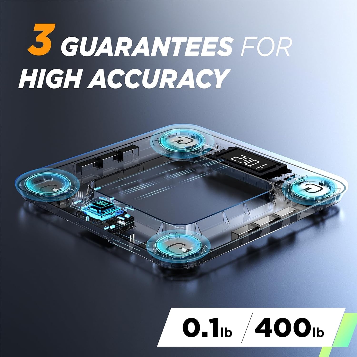 Scale for Body Weight and Fat Percentage,  Digital Accurate Bathroom Smart Scale with Large Display, FSA&HSA Eligible 13 Body Composition Analyzer Sync App