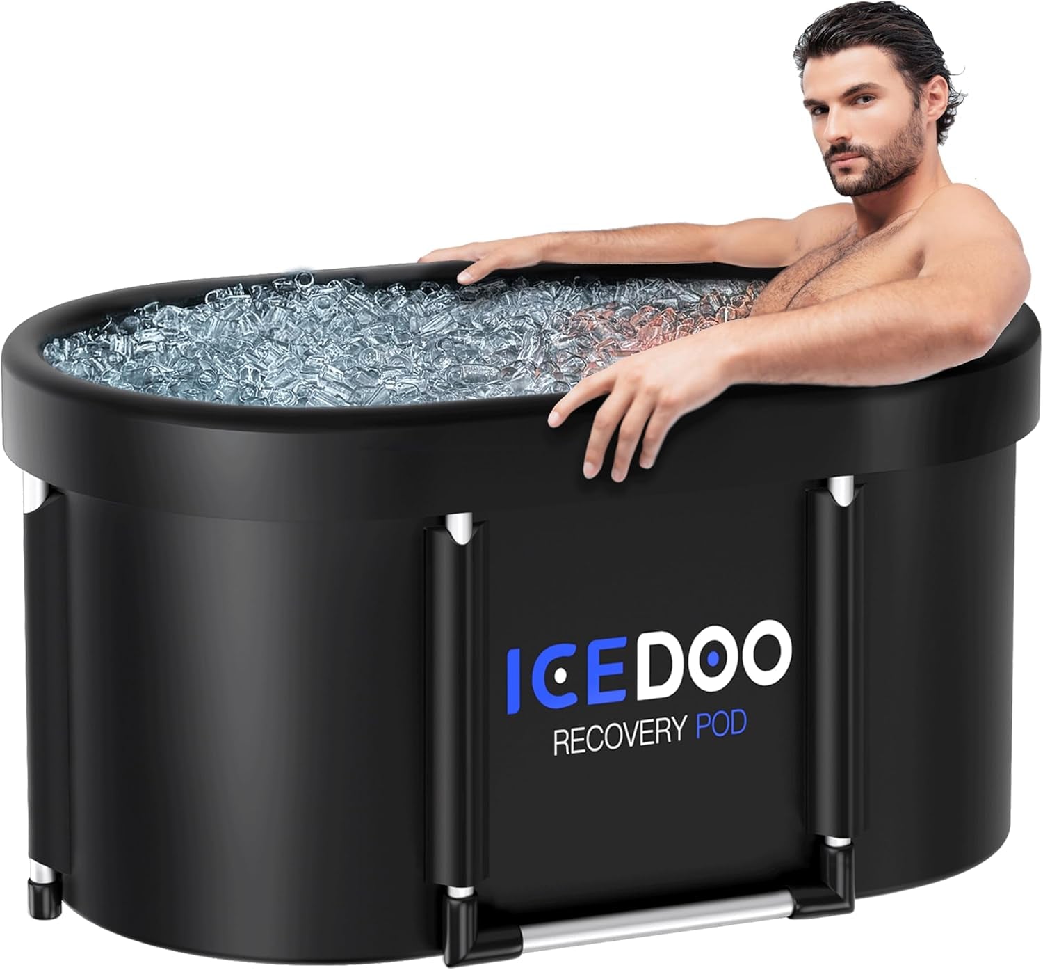 Upgrade XL 129 Gal Large Oval Ice Bath Tub for Athletes,Multiple Layered Portable Outdoor Cold Plunge Tub for Recovery,Cold Plunge for Family-Drop-In Bathtubs for Home,Gyms,Indoor Use
