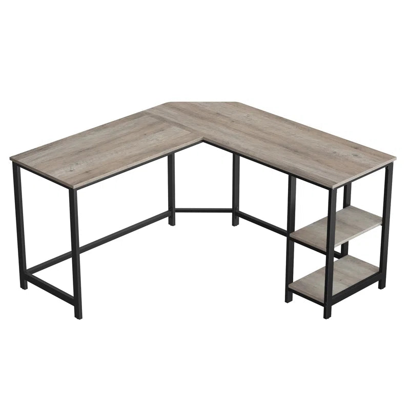 Enprise 54.3'' L-Shaped Metal Base Writing Desk