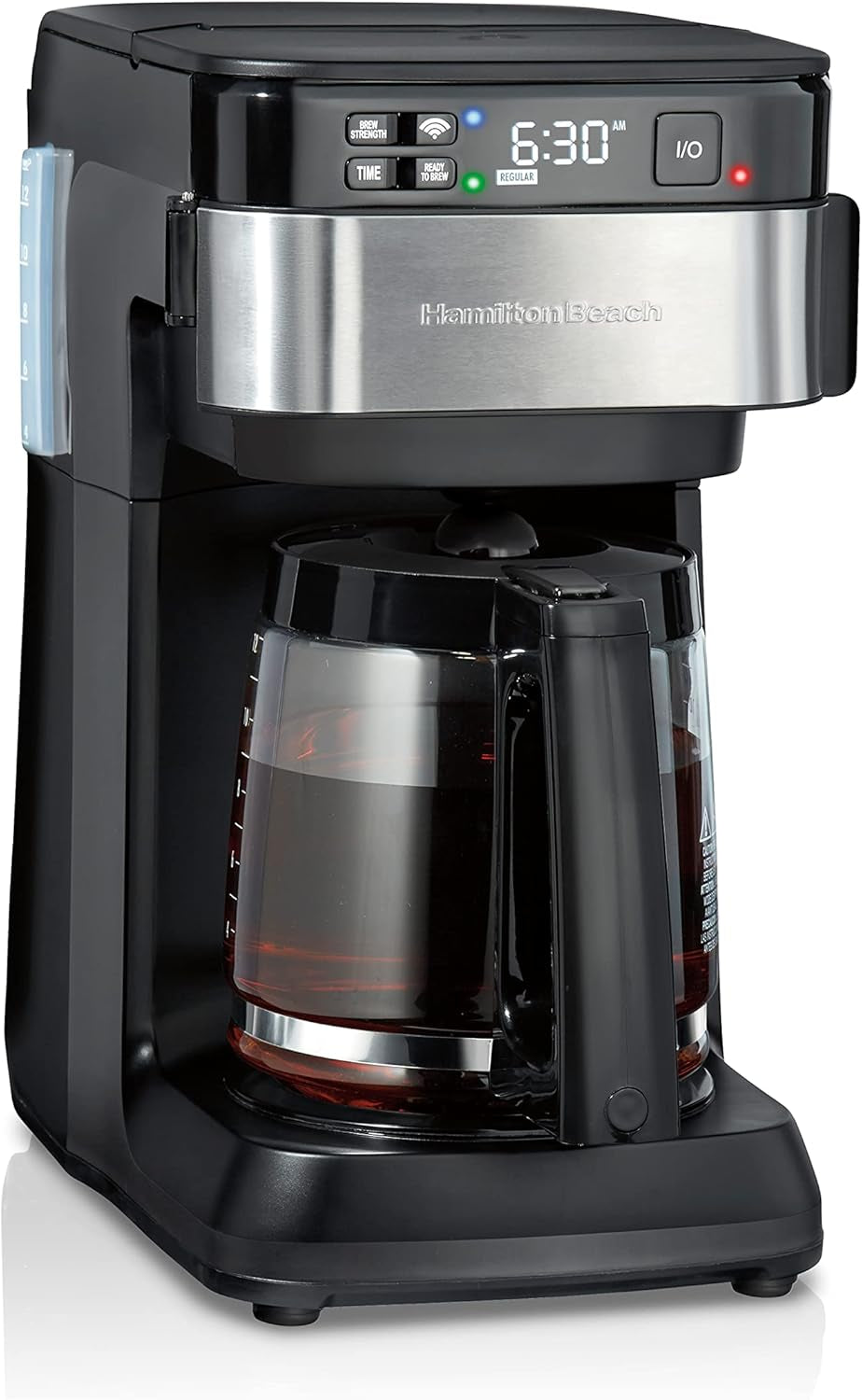 Works with Alexa Smart Coffee Maker, Programmable, 12 Cup Capacity, Black and Stainless Steel (49350R)