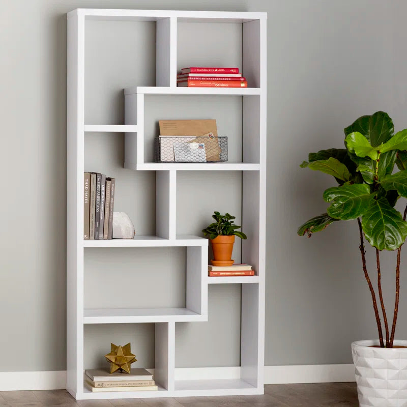 Tello 10-Shelf Geometric Bookcase