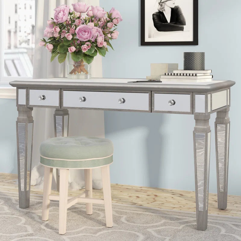 Danielynn Glass Top Writing Desk