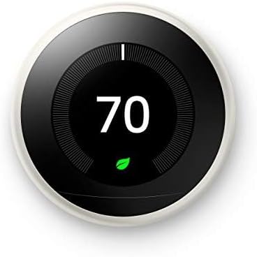 Nest Learning Thermostat - Programmable Smart Thermostat for Home - 3Rd Generation- Works with Alexa - White