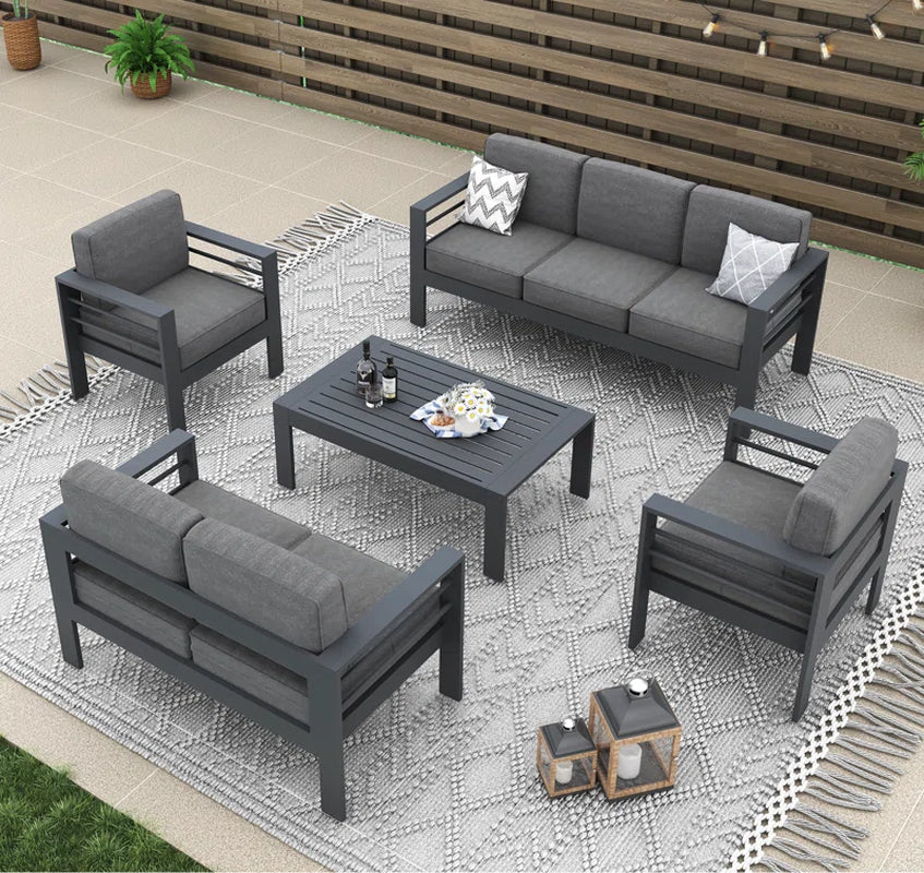 7 - Person Outdoor Seating Group with Cushions