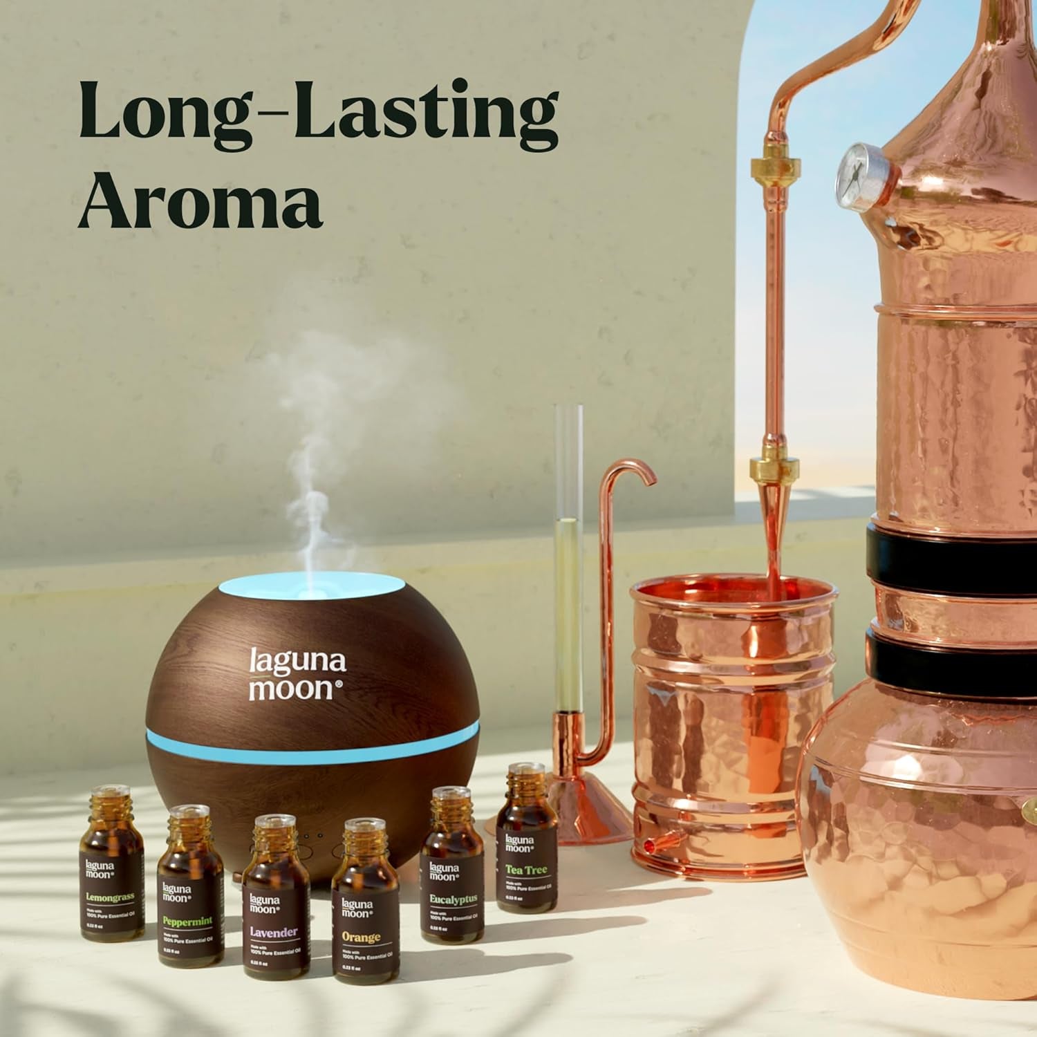 Essential Oils Set - Top 6 Blends for Diffusers, Home Care, Candle Making Scents, Fragrance, Aromatherapy, Humidifiers, Gifts - Peppermint, Tea Tree, Lavender, Eucalyptus, Orange (10Ml)