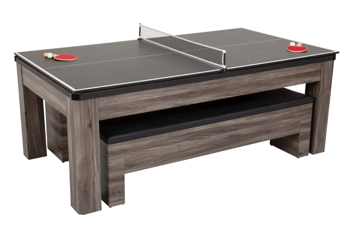 Hampton 3-In-1 Combination Table Includes Billiards, Table Tennis, & Dining Table