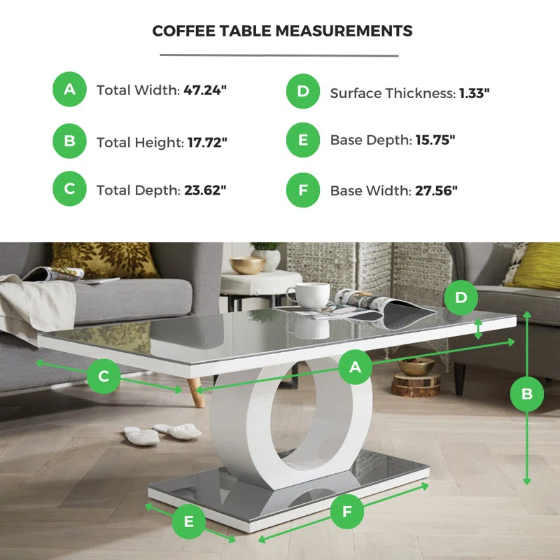 Modern Halo High Gloss Luxury Coffee Table | Scottsmoor Statement Piece for Elegant Living Spaces