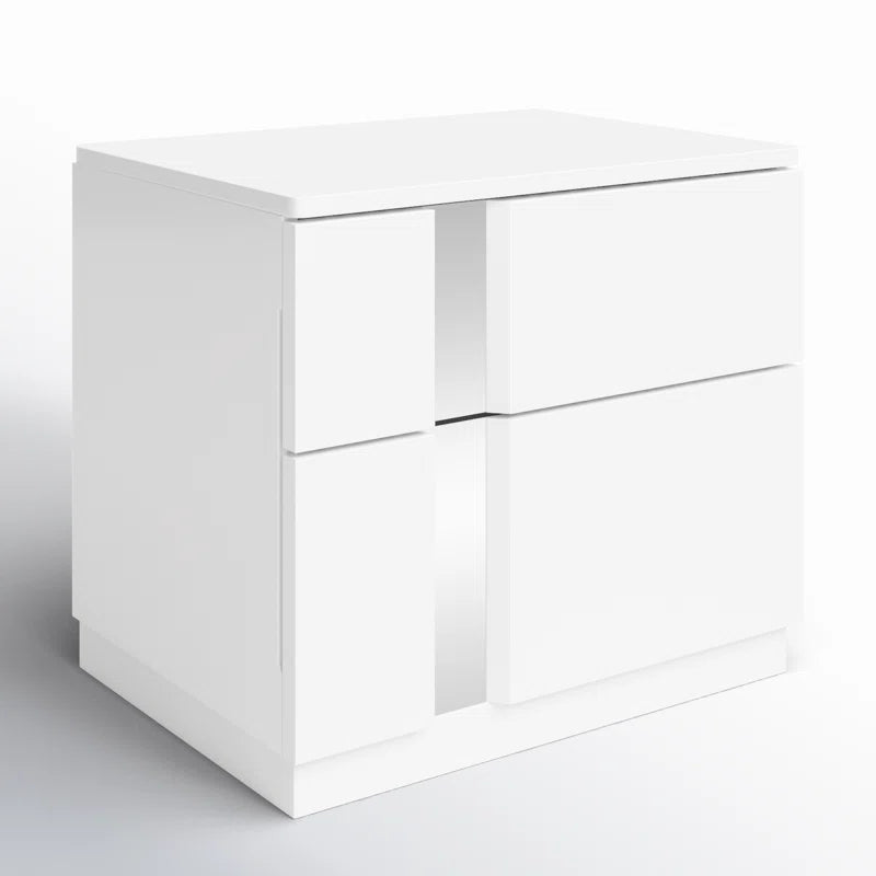 Augie 2-Drawer Nightstand | Sleek Modern Design with Ample Storage & Soft-Close Drawers | Elevate Your Bedroom Aesthetic