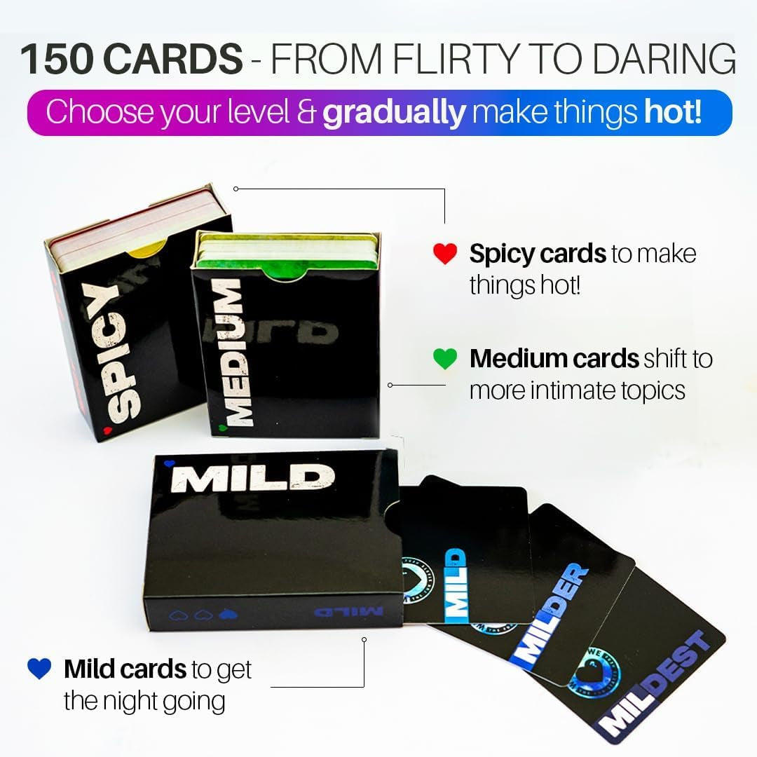 - Spice IT up - Super Fun Couples Games for Date Nights: 150 Cards with Conversations, Spicy Dares & More - Best Date Night Games for Couples - Romantic Adult Couple Game