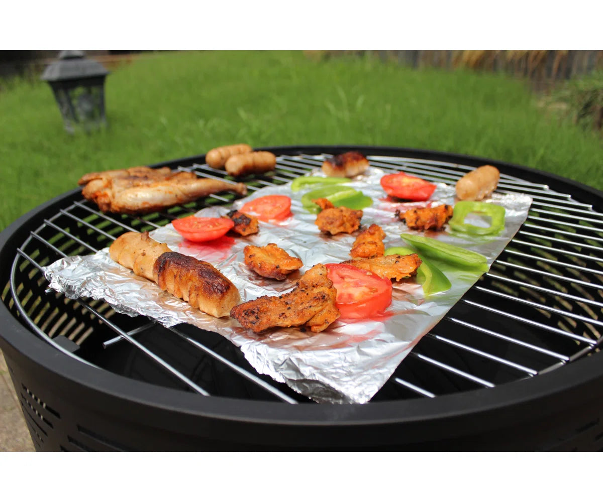EmberCircle™ 3-in-1 Outdoor Fire Pit Table & Grill (26" / 32") — Lid, Cover, Log Grate & Poker Included