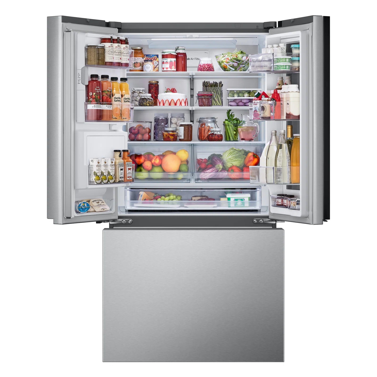 LG 31 cu. ft. Smart French Door Refrigerator | InstaView™ Door-in-Door®, Dual Ice Maker, and Wi-Fi Connectivity | Max Capacity, Energy Efficient, and Modern Kitchen Convenience