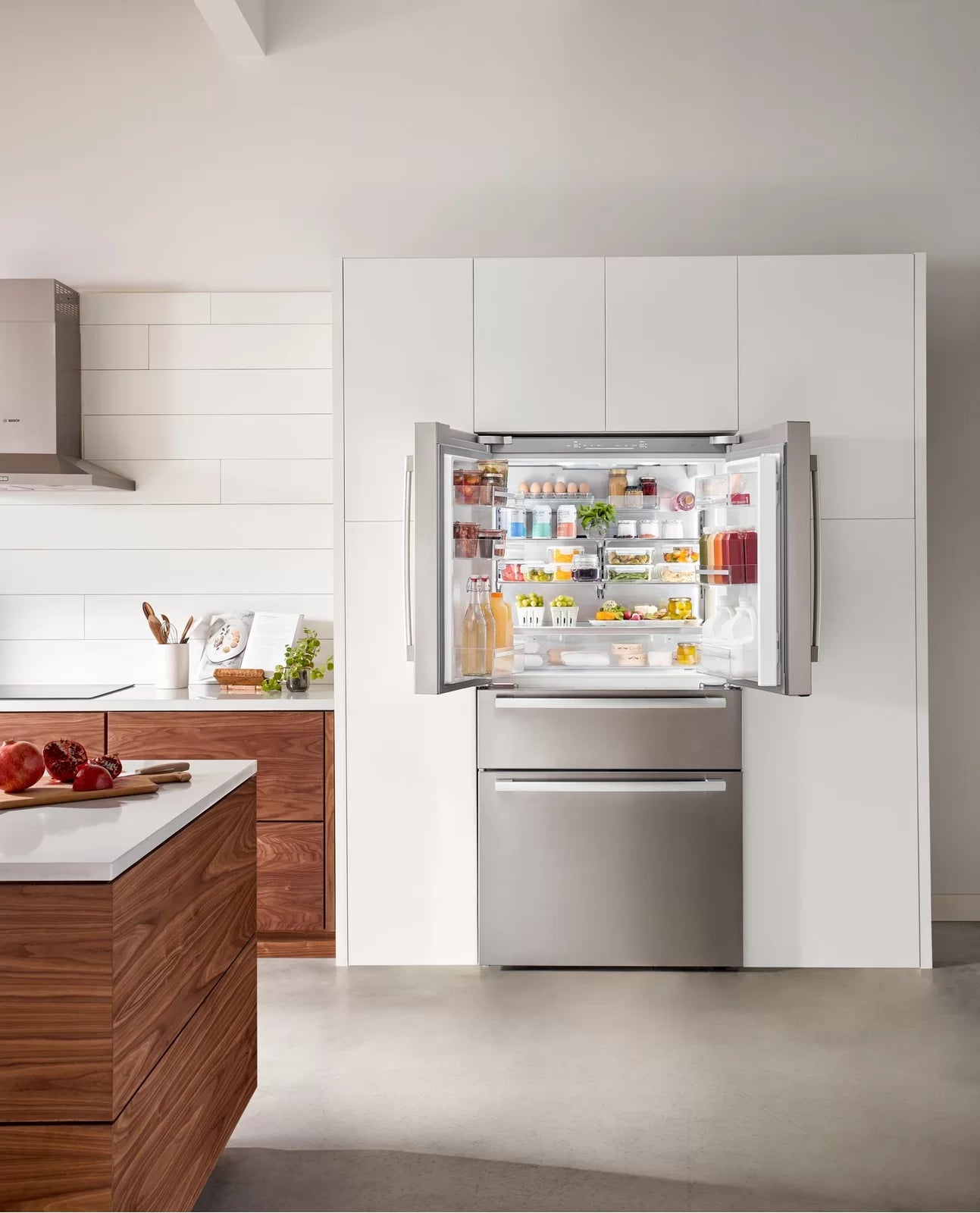 Bosch 800 Series 20.5 cu. ft. Smart French Door Refrigerator | Counter-Depth, Energy Star Certified, Internal Water Dispenser & Advanced Cooling