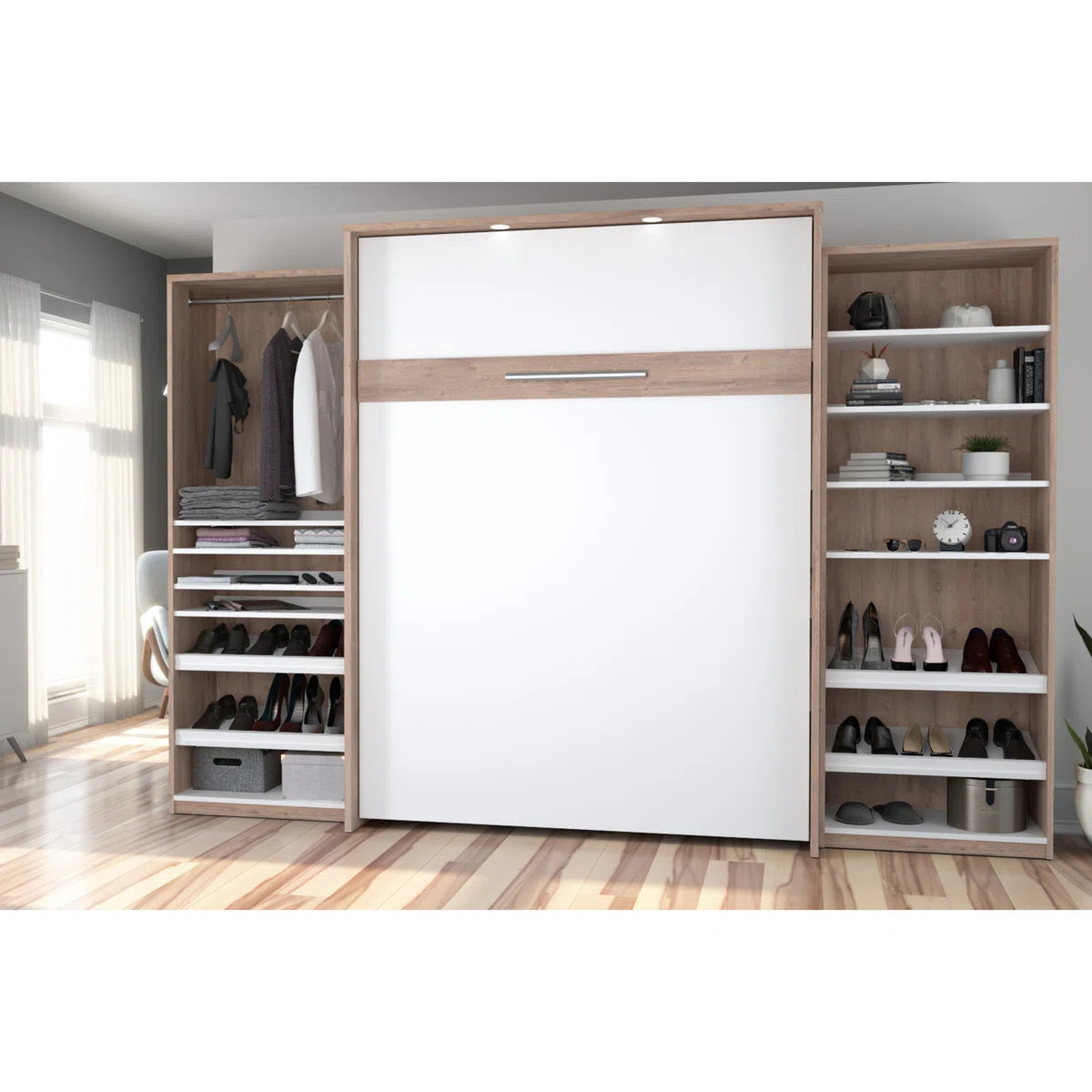 Osterman™ Murphy Platform Bed — Space-Saving Wall Bed with Dual-Piston Lift, Slat Support & 10-Year Warranty | Lux Smart Home Living