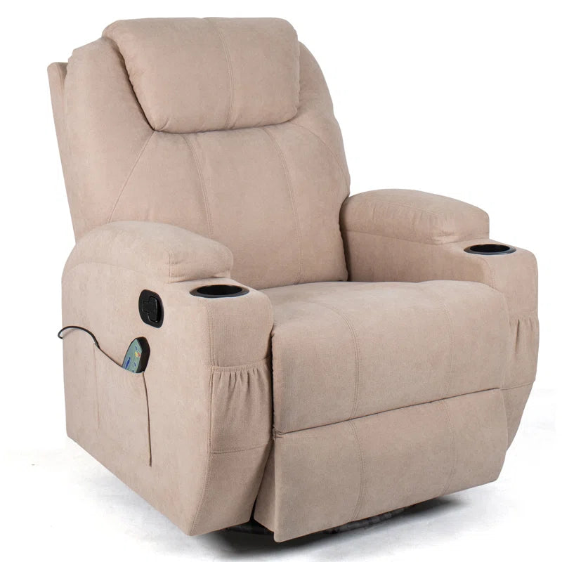 Reclining Heated Massage Chair with Swivel and Rocking Function