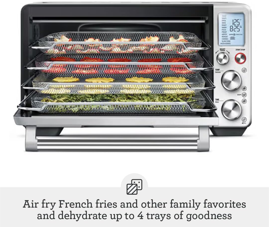 Breville Smart Oven Air Fryer Pro, 13-in-1 Convection Oven with Super Convection Technology, Dehydrate & Air Fry Options, Large Capacity in Brushed Stainless Steel – Perfect for High-Performance, Multi-Function Cooking