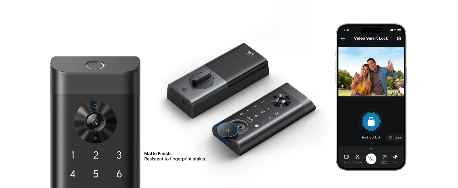 Video Smart Lock E330, 3-In-1 Camera+Doorbell+Fingerprint Keyless Entry Door Lock, Wifi Door Lock,App Remote Control,2K Hd,Doorbell Camera,No Monthly Fee