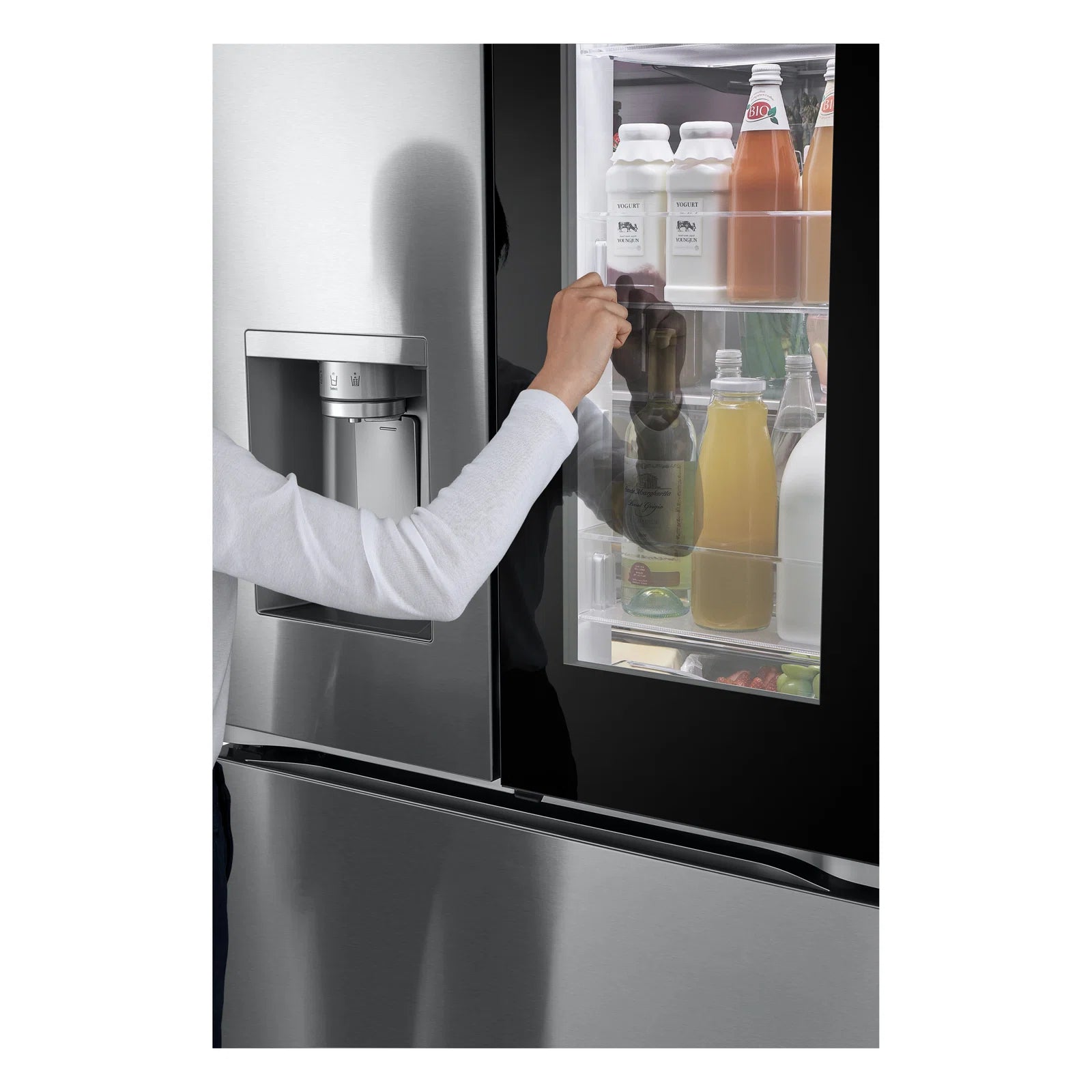 LG 31 cu. ft. Smart French Door Refrigerator | InstaView™ Door-in-Door®, Dual Ice Maker, and Wi-Fi Connectivity | Max Capacity, Energy Efficient, and Modern Kitchen Convenience