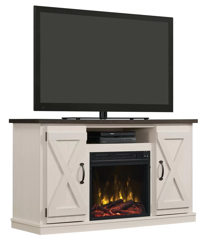 Lorraine TV Stand for Tvs up to 55" with Electric Fireplace Included