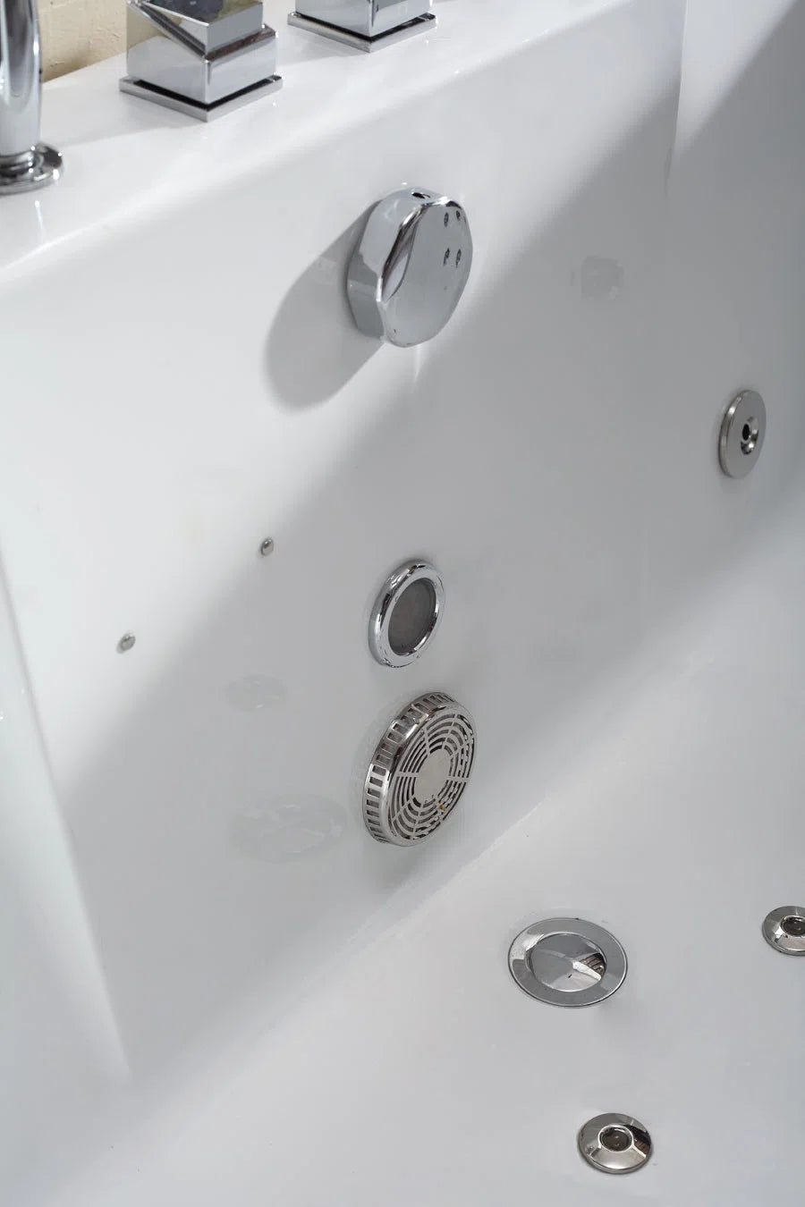 Rectangular Freestanding Whirlpool Bathtub | Luxury Hydrotherapy Tub with 14 Jets, Chromotherapy Lighting & Sleek Modern Design  70.9'' X 35.4''