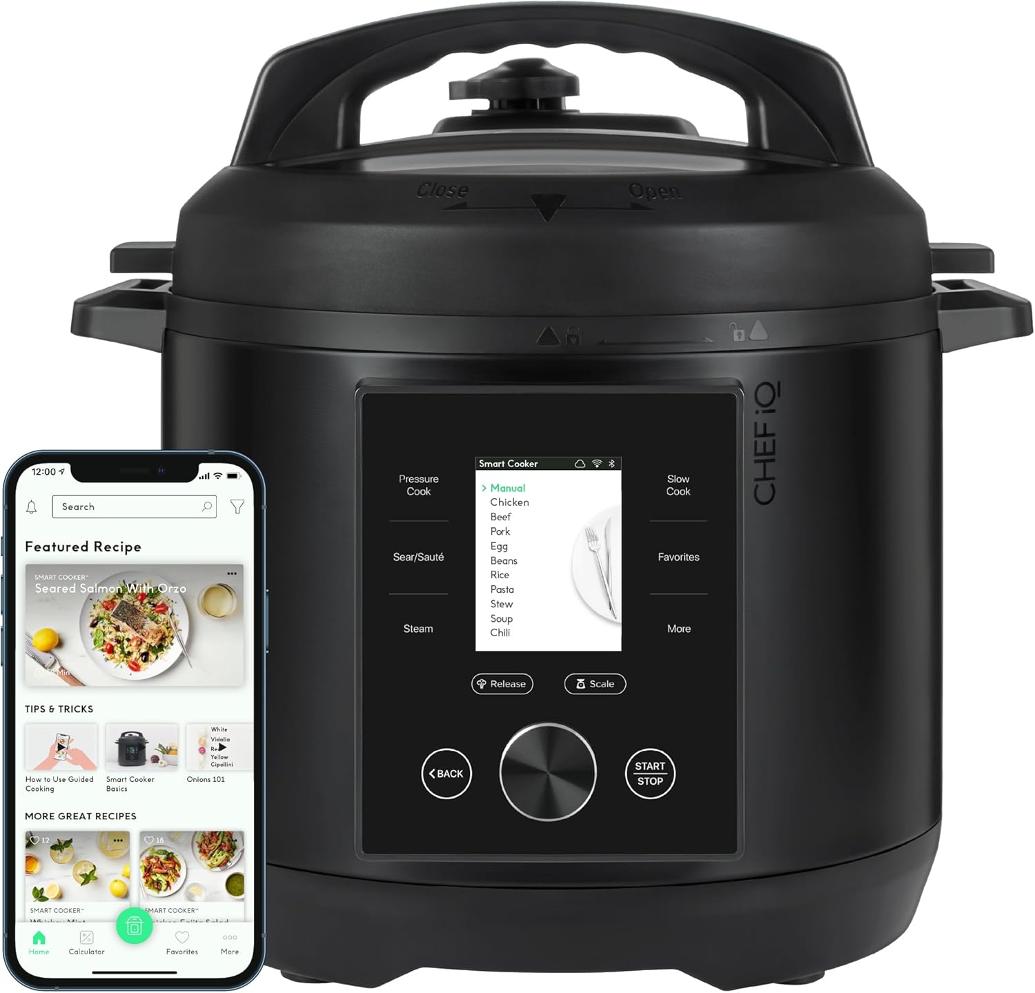 CHEF's Elite Smart Pressure Cooker – 11-in-1 Multifunctional Cooker with Wi-Fi and Alexa Control, 70% Faster Cooking for Healthier, Delicious Meals