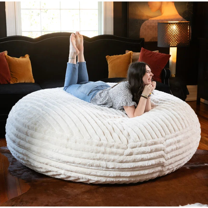 6 Foot Cocoon - Large Bean Bag Chair - Mondo Faux Fur