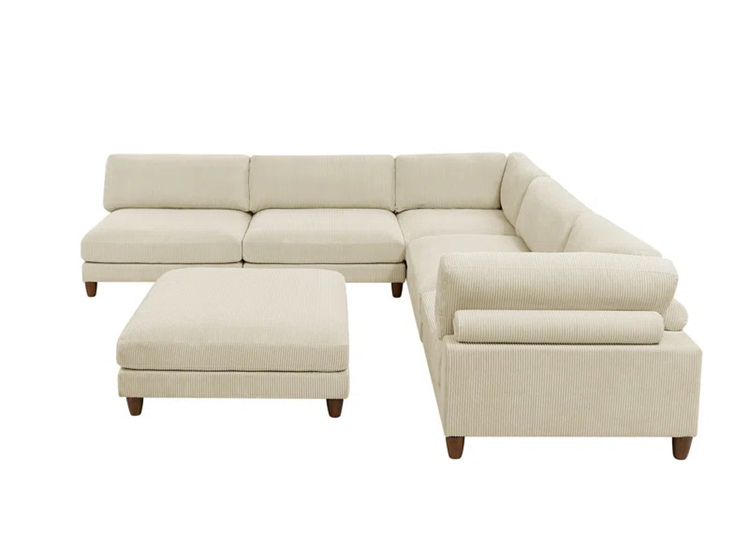 Espinosa 6 - Piece Corduroy Sectional