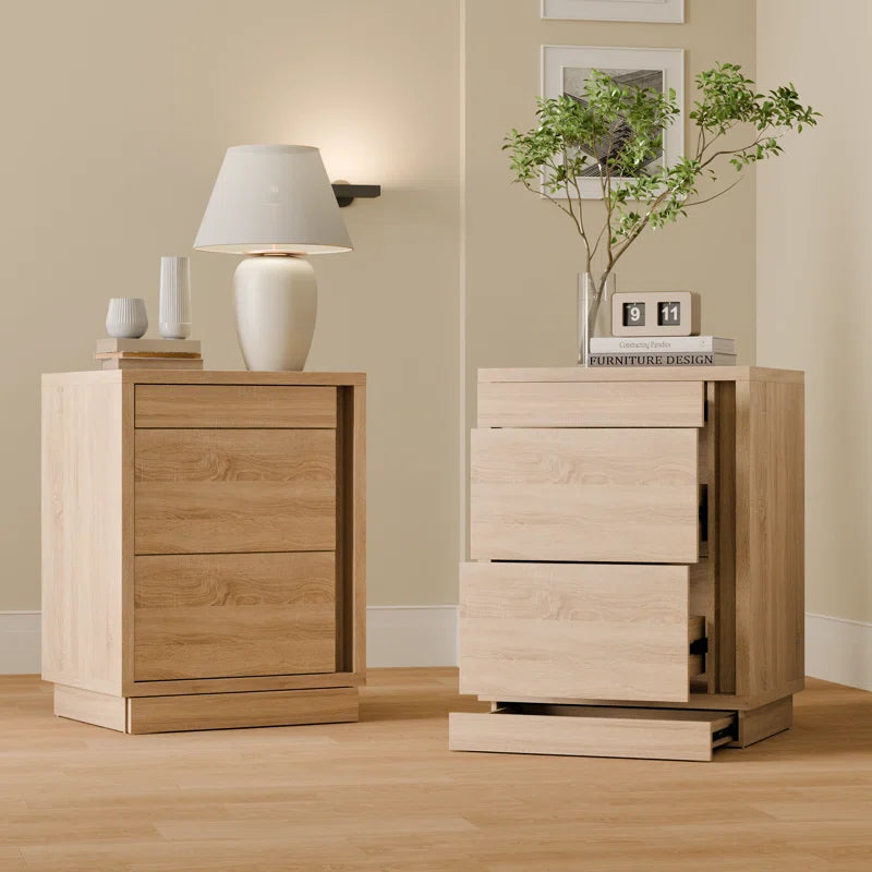 Lockable Smart Nightstand with Gun Cabinet