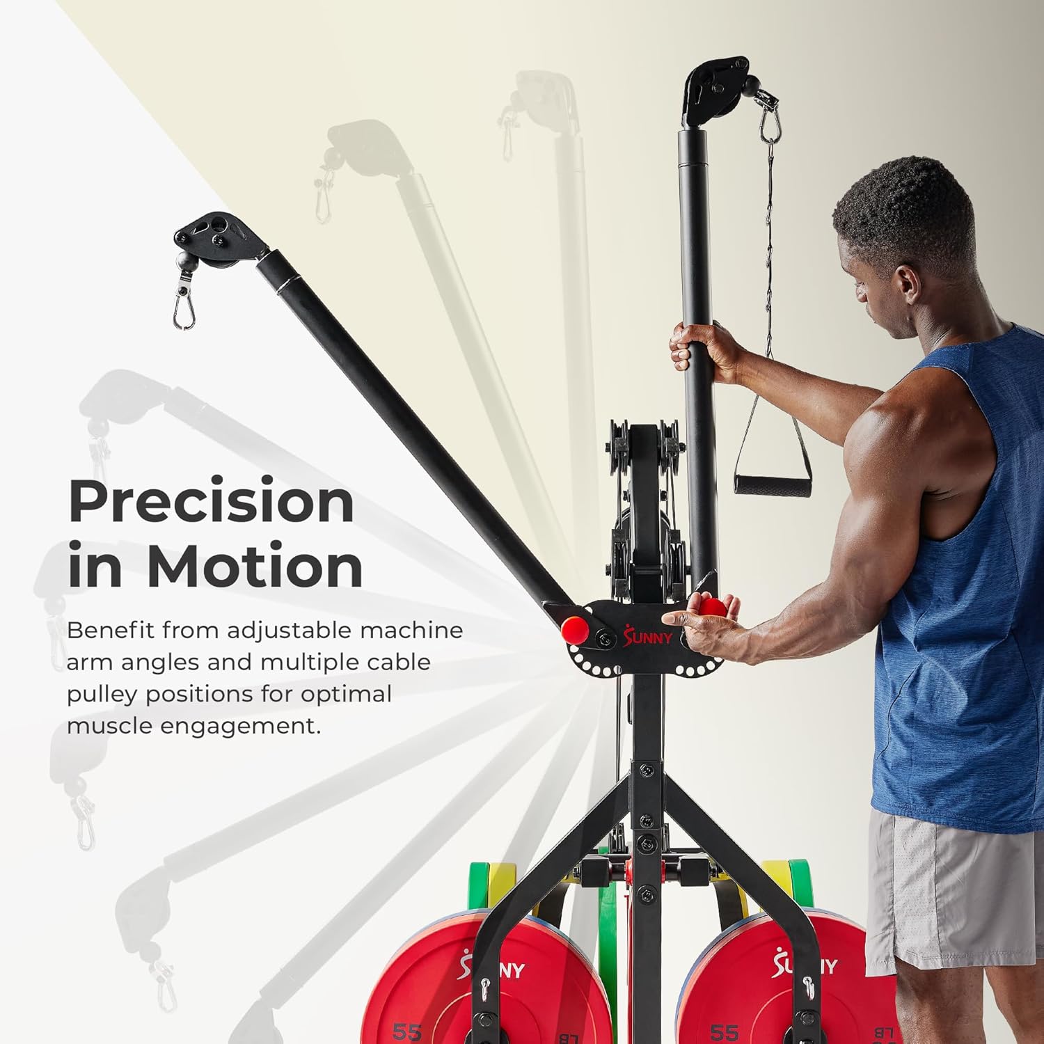 Sunny Health & Fitness All-in-One Home Gym System – Multifunctional Power Rack with Adjustable Incline Bench, Squat Stand, Training Attachments & Full-Body Strength Equipment